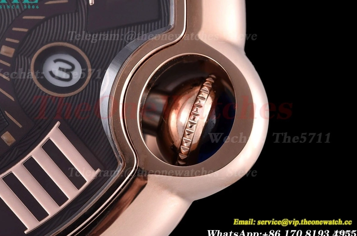 Cartier Brown De 42mm RG Bleu MY8215 Ballon RG Dial GDF 0417